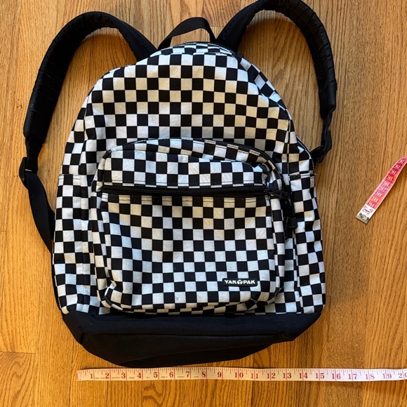 Yak Pak Black & White Checkerboard Backpack - Picture 3 of 9